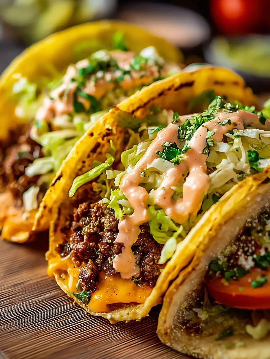 Ein Teller mit Tacos mit Salat und Tomate.