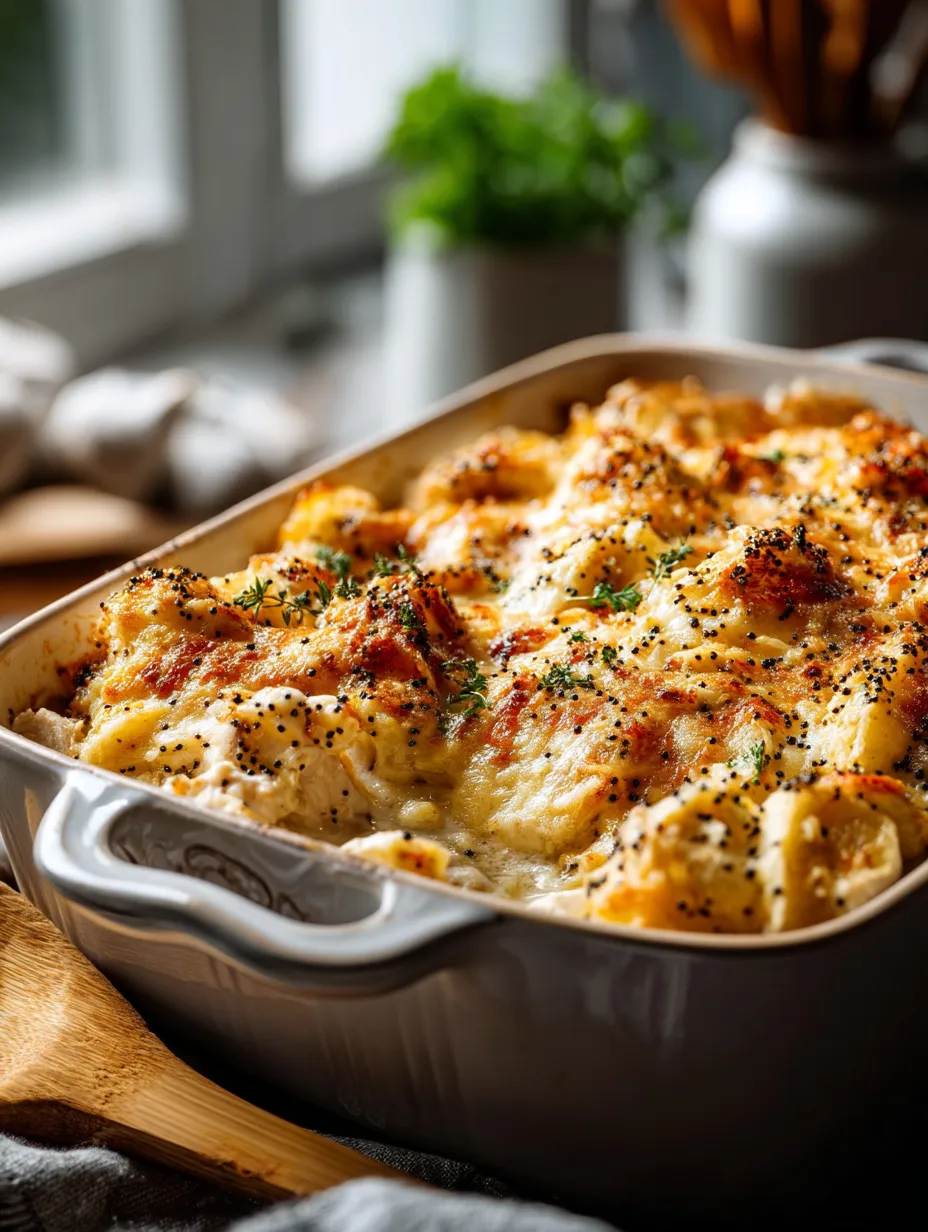 Eine Auflaufform gefüllt mit Essen.
