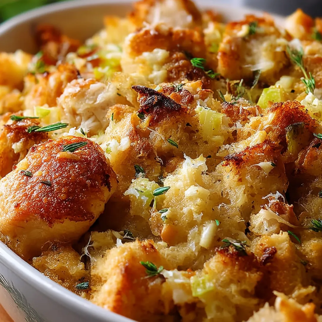 Eine Schüssel mit Essen und einem grünen Kraut obendrauf.