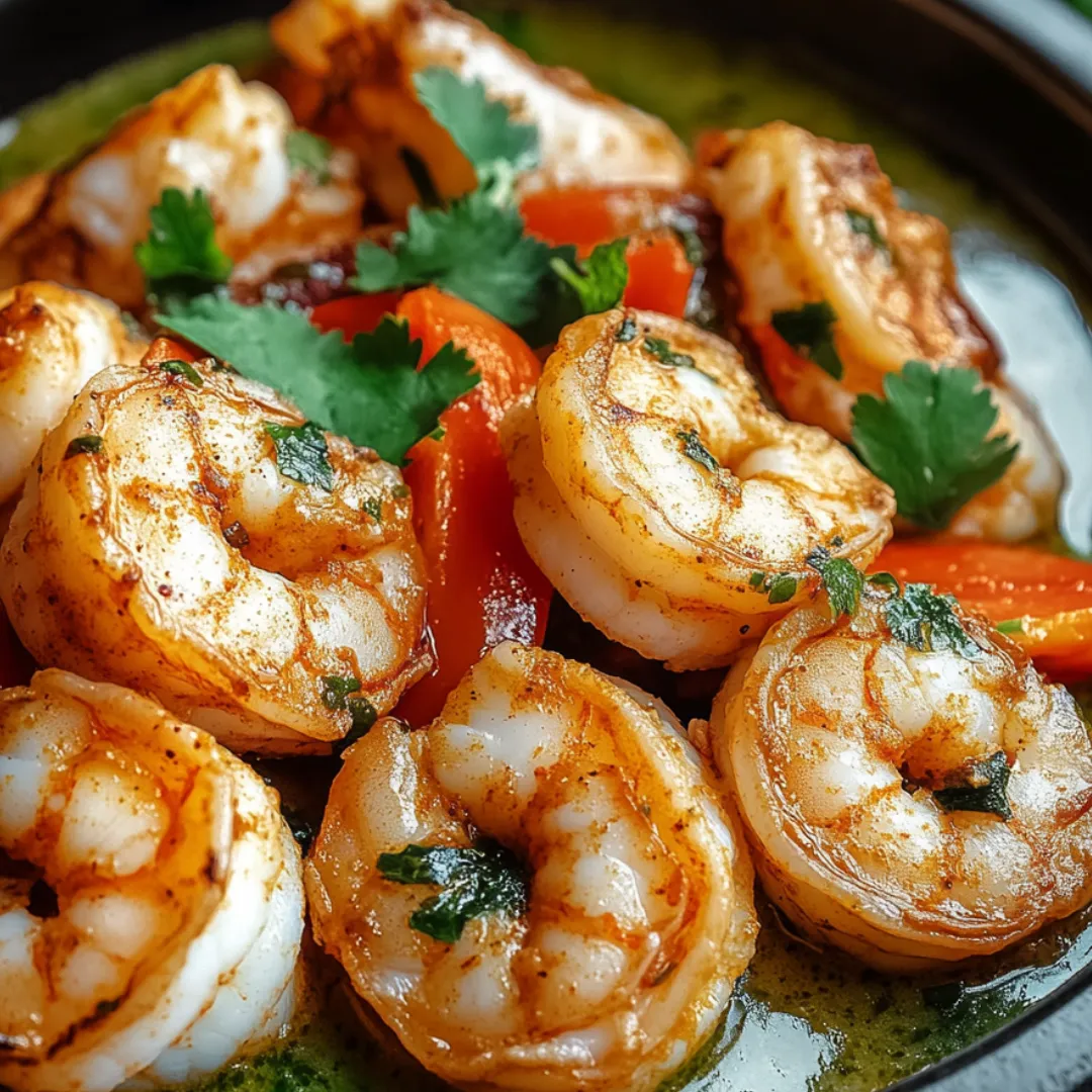 Eine Schüssel mit Garnelen und Gemüse.