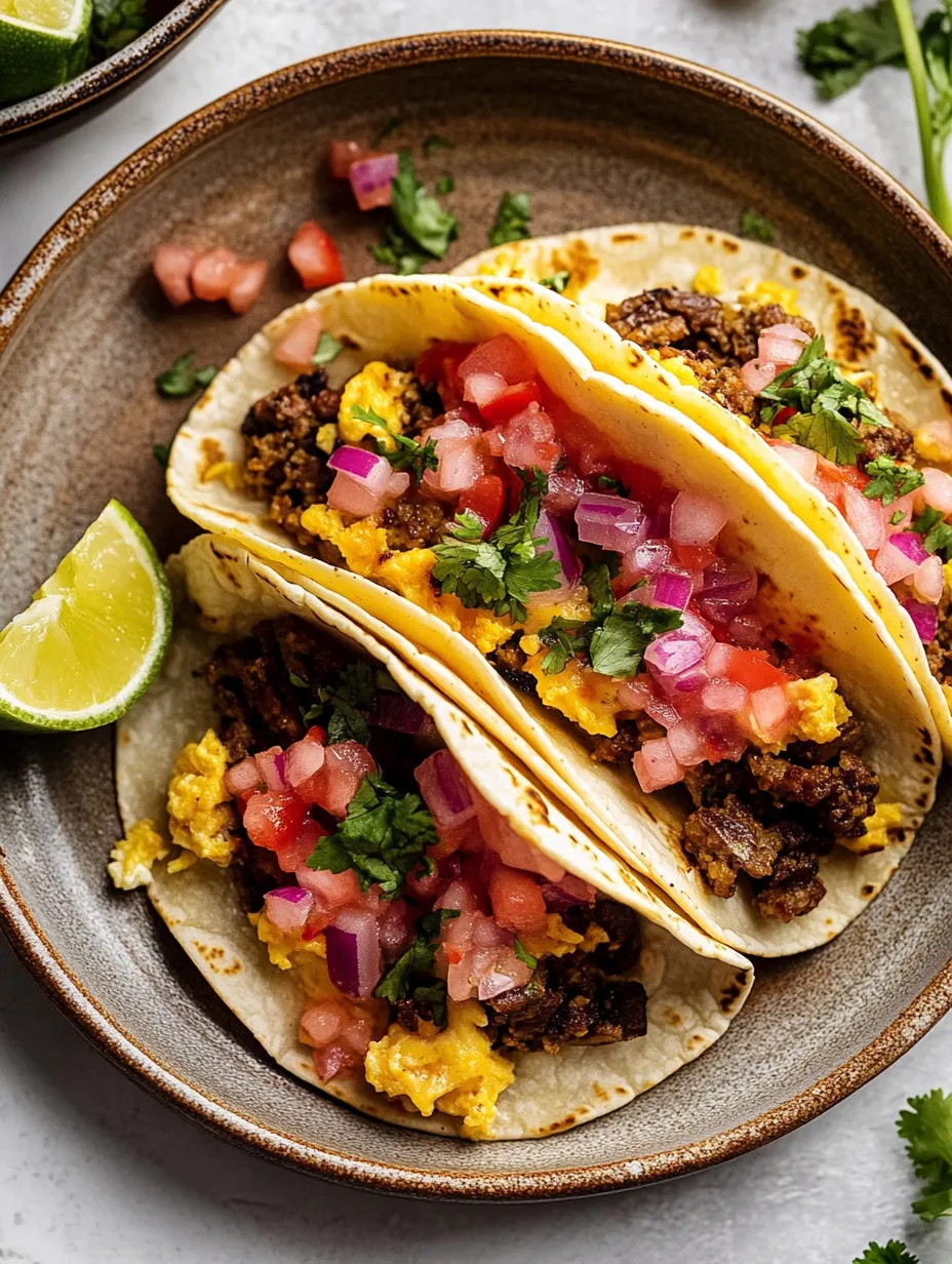 Zwei Tacos mit Fleisch und Tomaten.