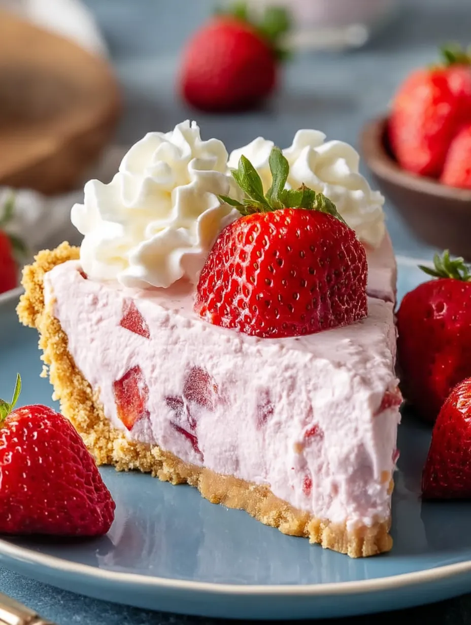Ein Stück Erdbeertorte mit Schlagsahne.