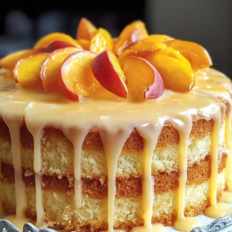 Saftiger Pfirsichkuchen mit Buttermilch