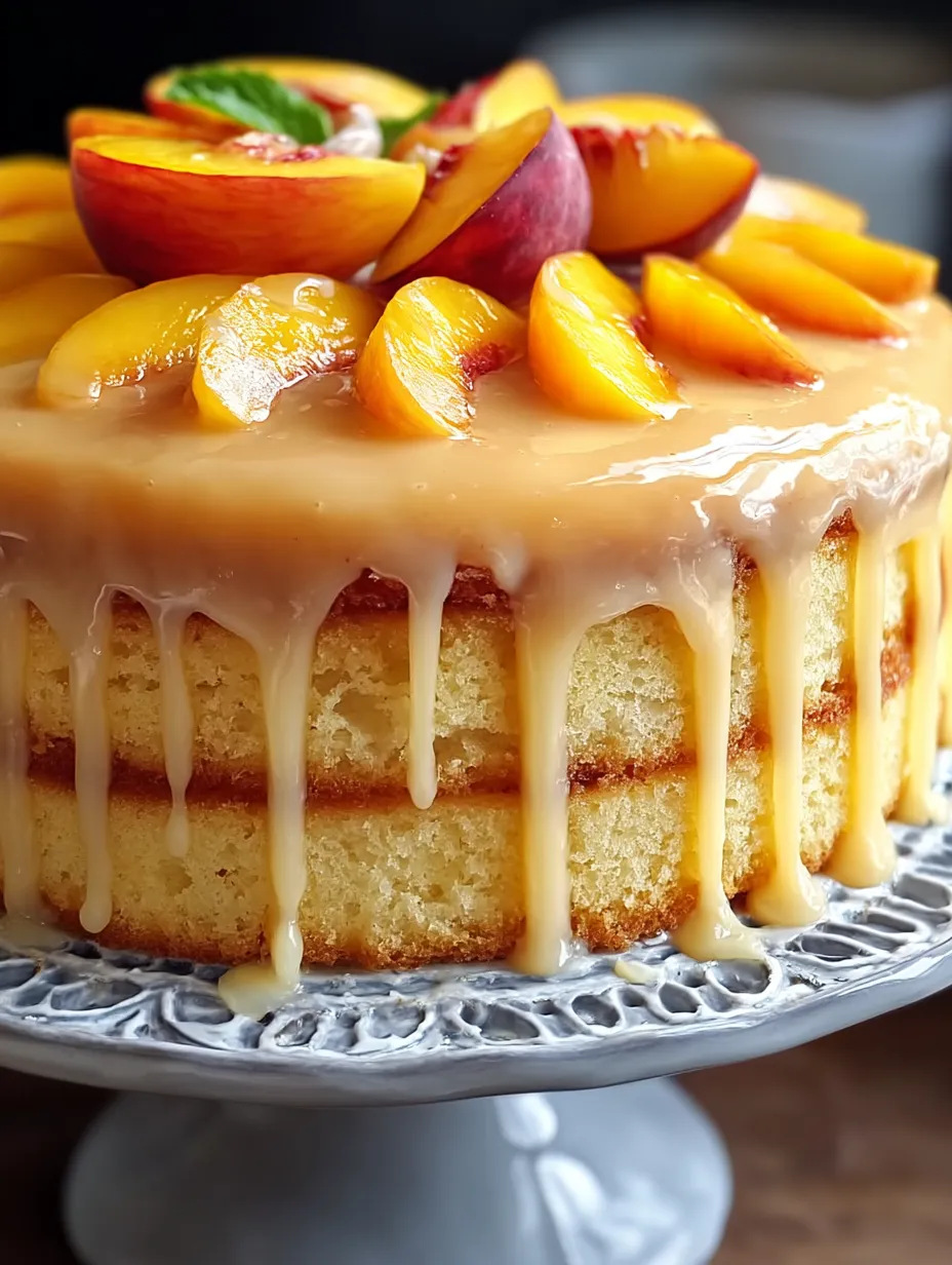 Südlicher Pfirsich-Buttermilch-Rührkuchen