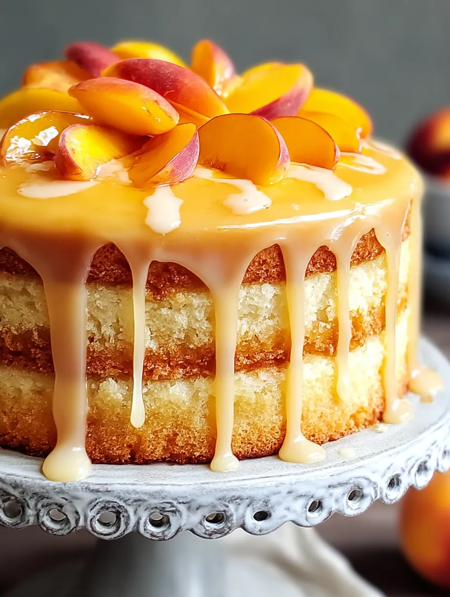 Einfacher südlicher Pfirsich-Buttermilch-Rührkuchen