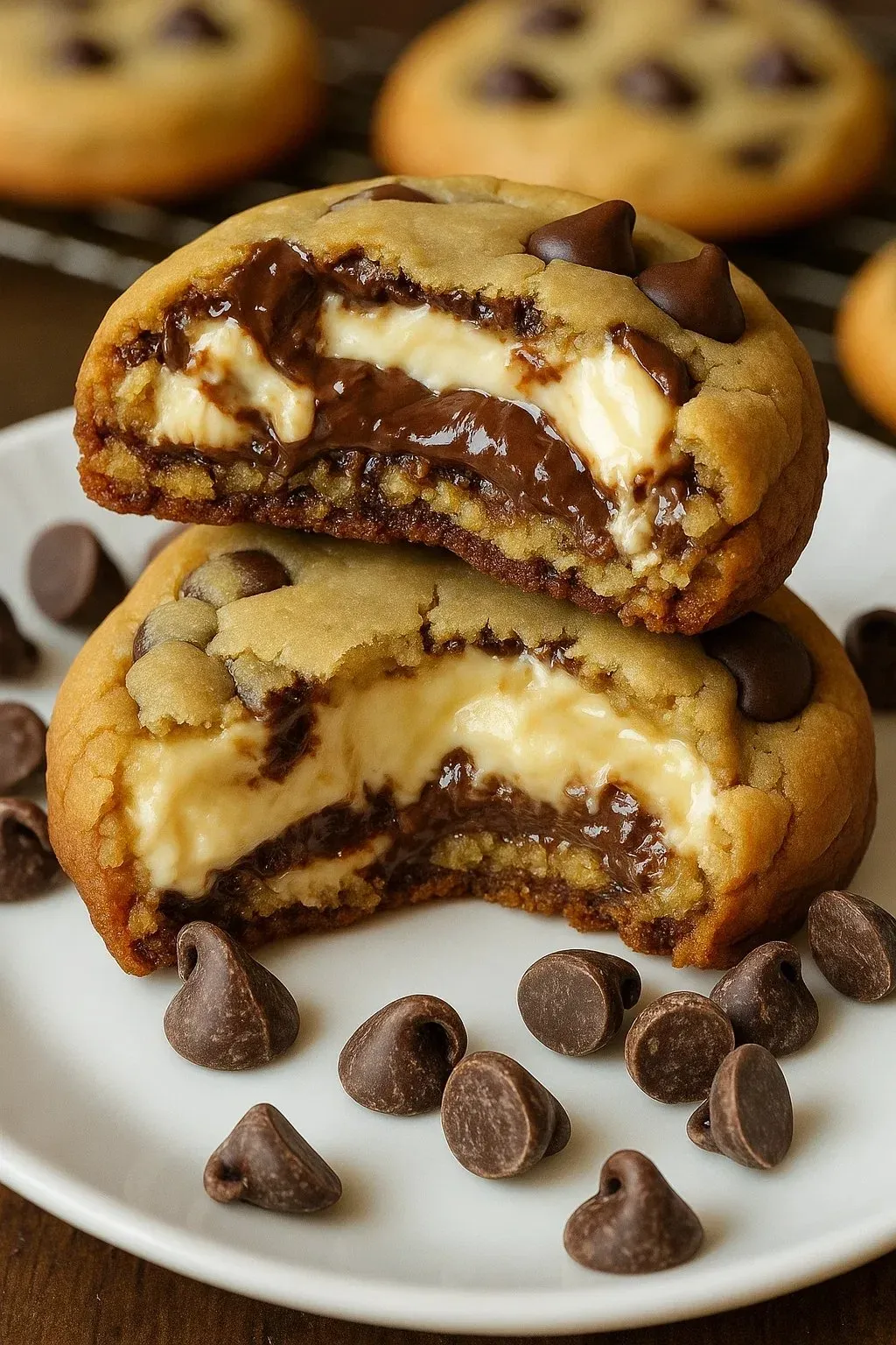 Leckere Käsekuchen-Schokocookies