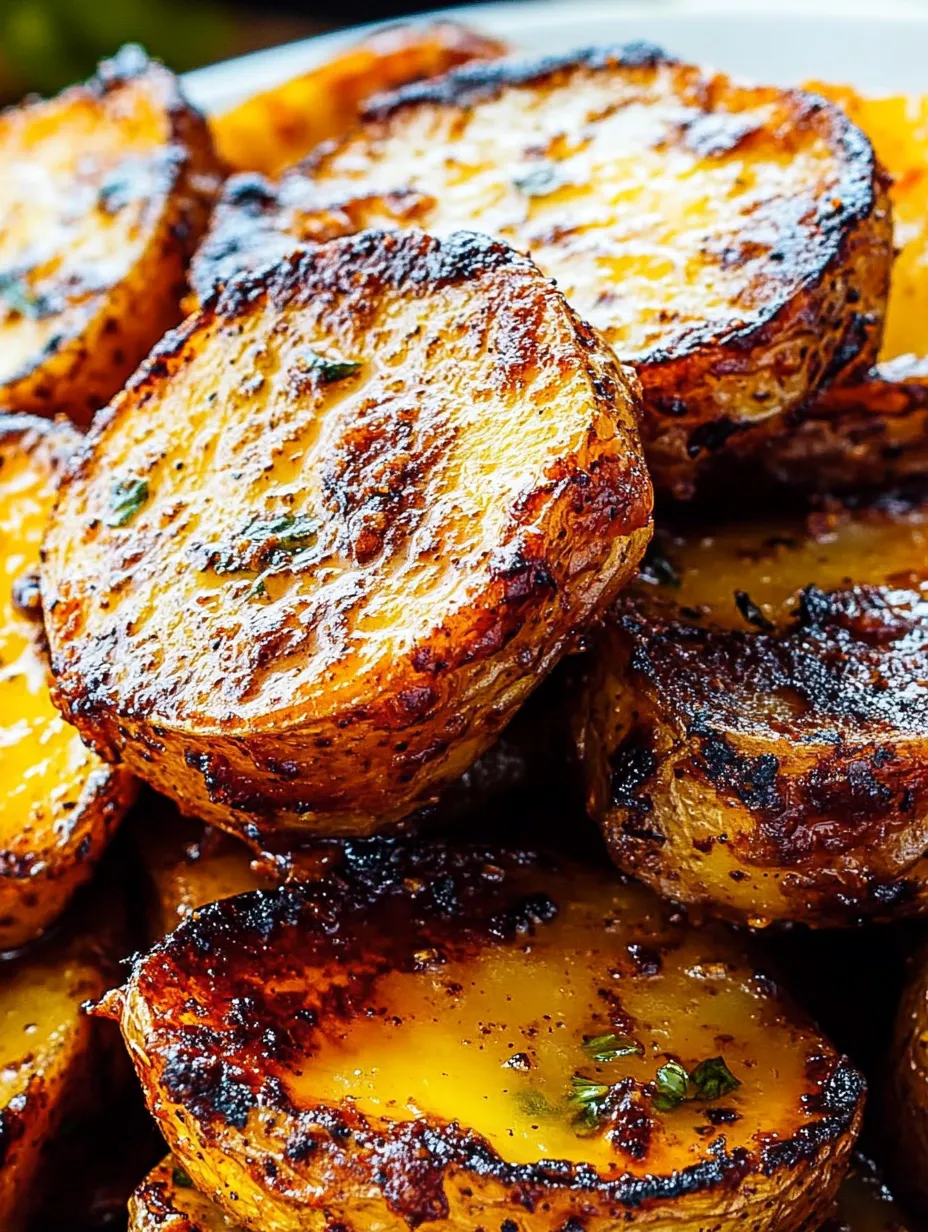 Ein Stapel gerösteter Kartoffeln.
