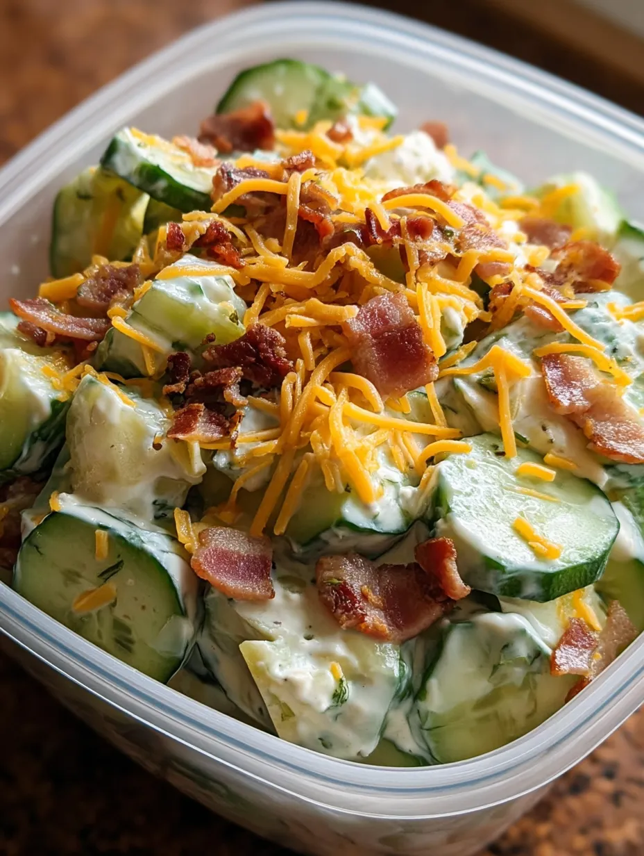 Cremige Gurken-Cheddar-Speck Snackschüssel Zubereitung