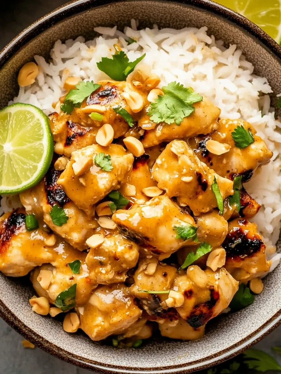 Eine Schüssel Hähnchen-Pfannengericht mit Reis.