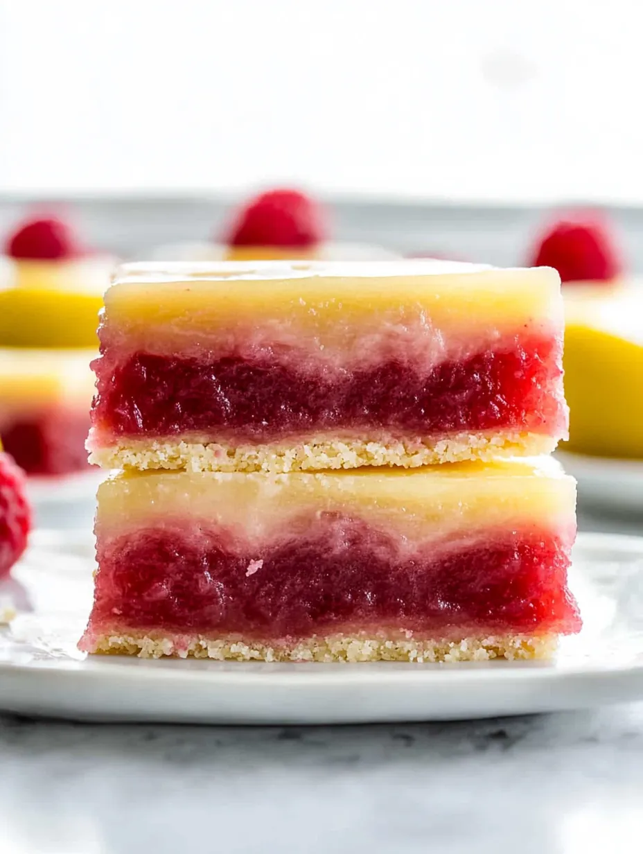 Ein Stück Kuchen mit Himbeeren darauf.