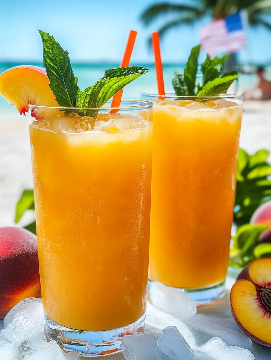 Zwei Gläser Orangensaft auf einem Tisch.