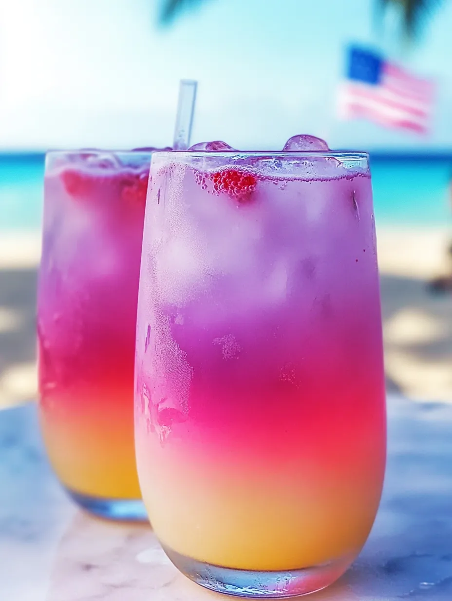 Zwei Gläser mit pinkfarbenem Drink und Strohhalmen.