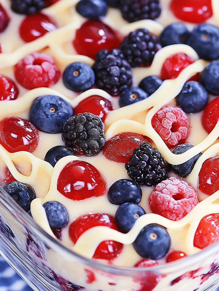 Eine Schale mit Beeren und Sahne.