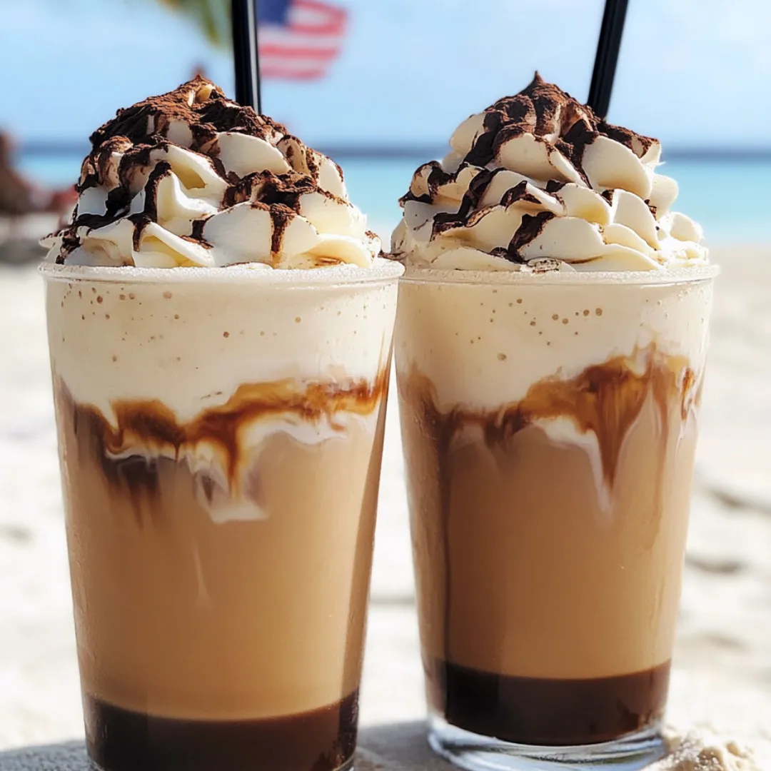 Zwei schokoladige Milchshakes mit Sahne obendrauf.