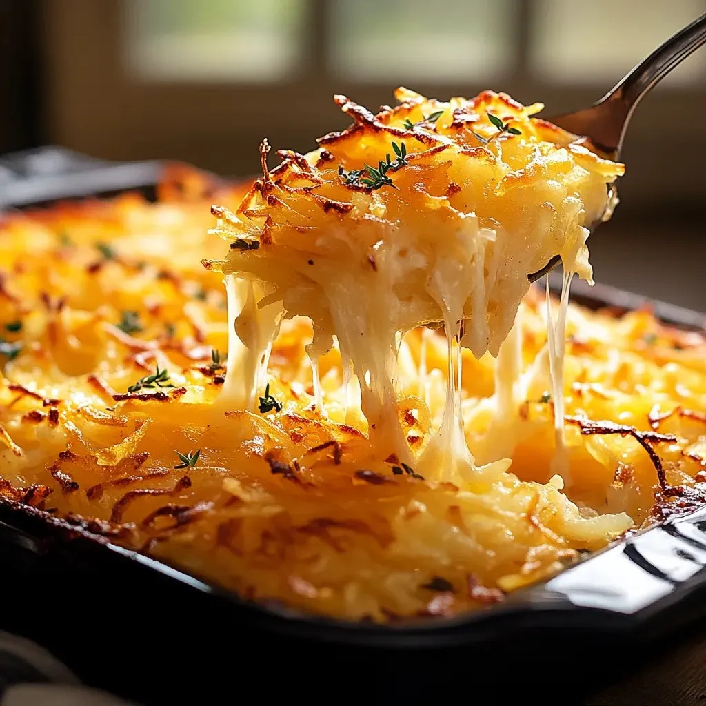Krosser Hashbrown Käseauflauf.