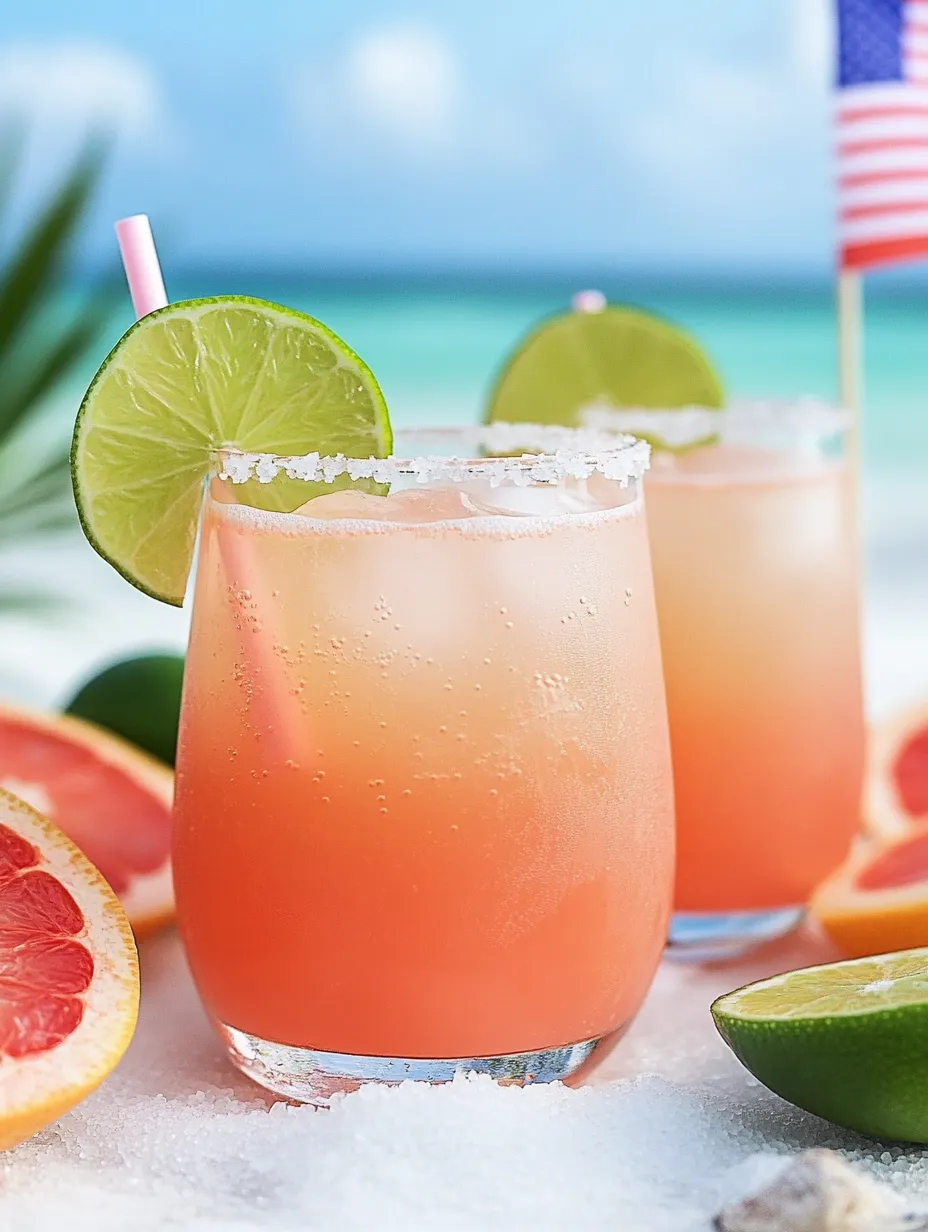 Zwei Gläser mit pinken Drinks, Limetten dabei.