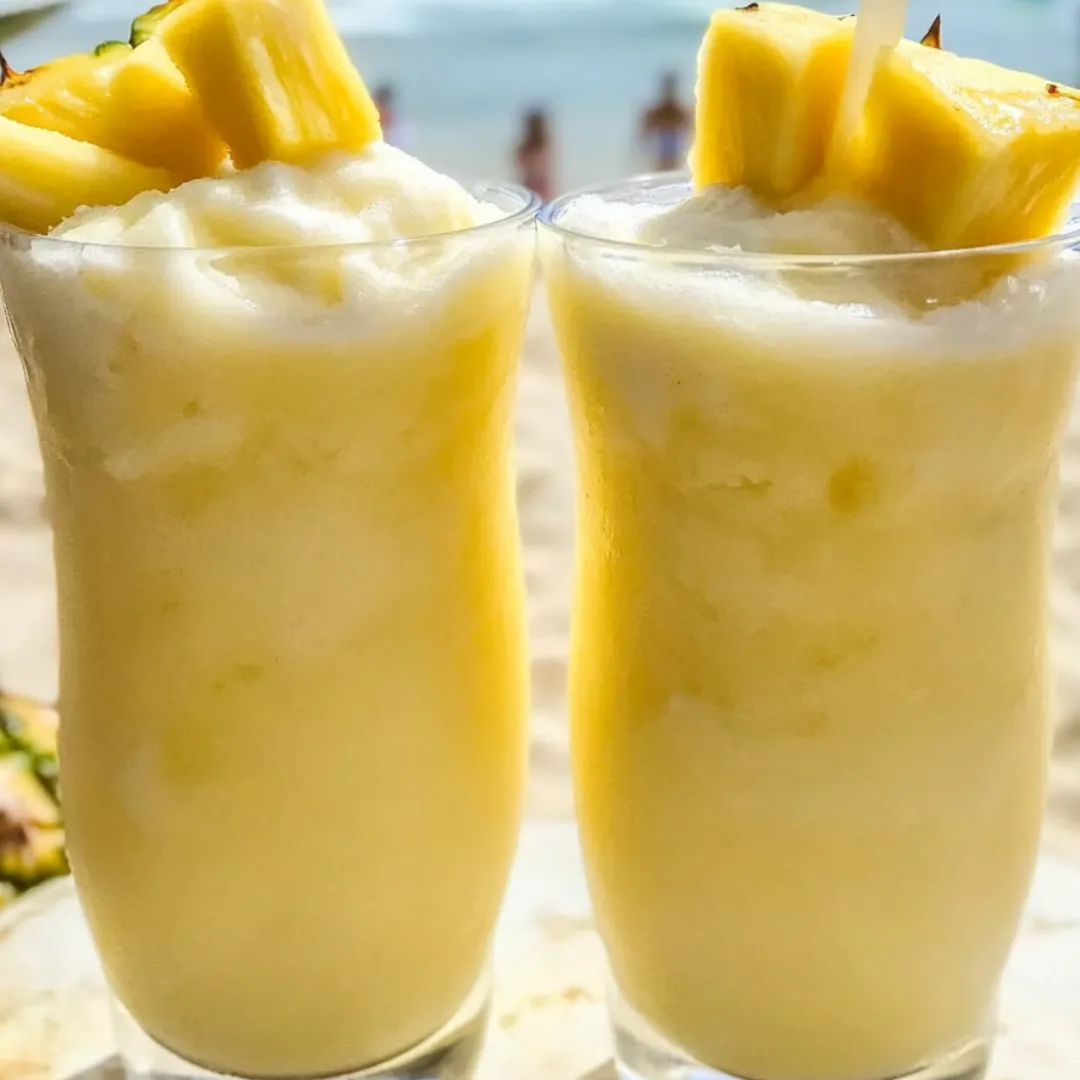 Zwei Gläser mit Ananassaft.