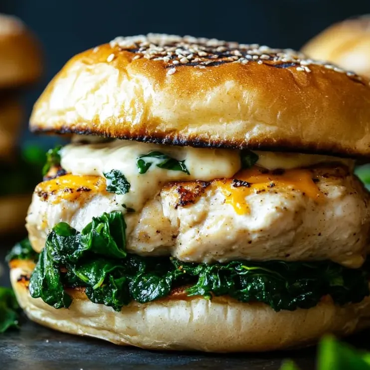 Ein Burger mit knackigem Salat und Käse.