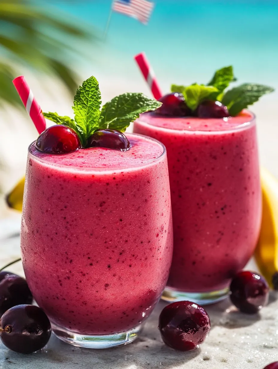 Zwei Gläser mit Beerensmoothie.