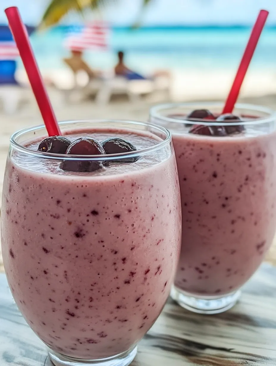 Zwei Gläser mit Blaubeer-Smoothie.