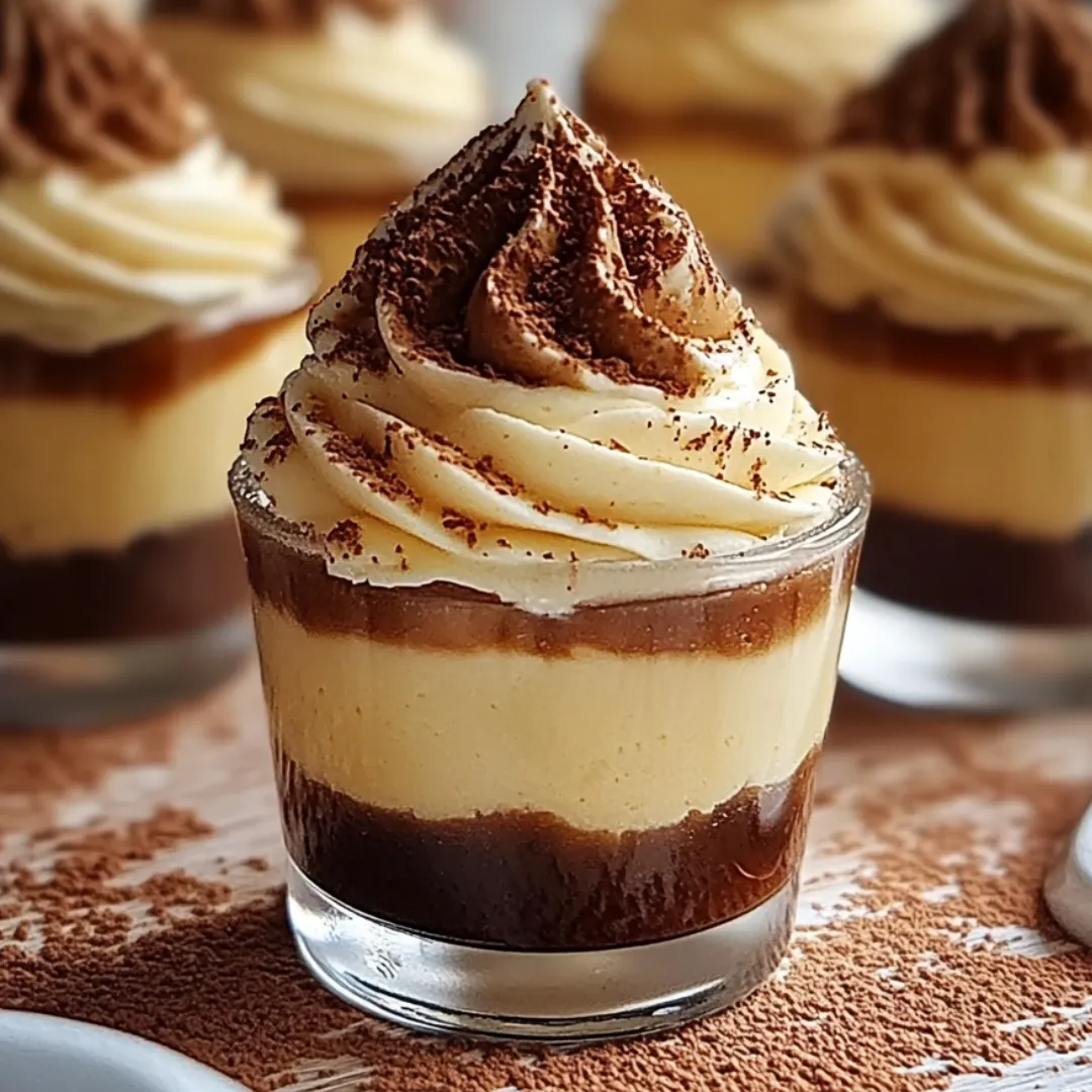 Ein kleines Törtchen mit Schoko- und weißem Topping.