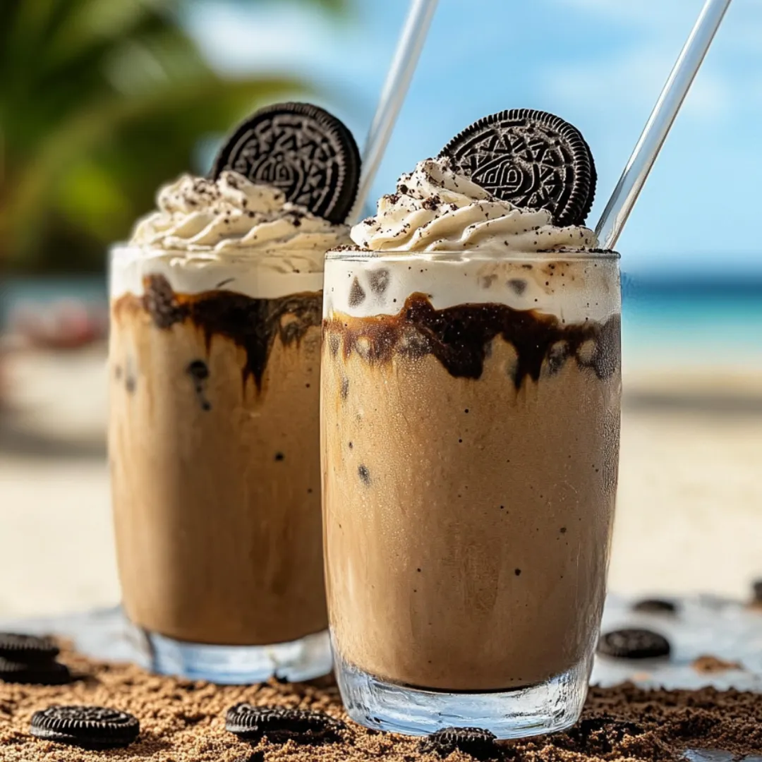 Zwei Gläser Eiskaffee, dazu Kekse.
