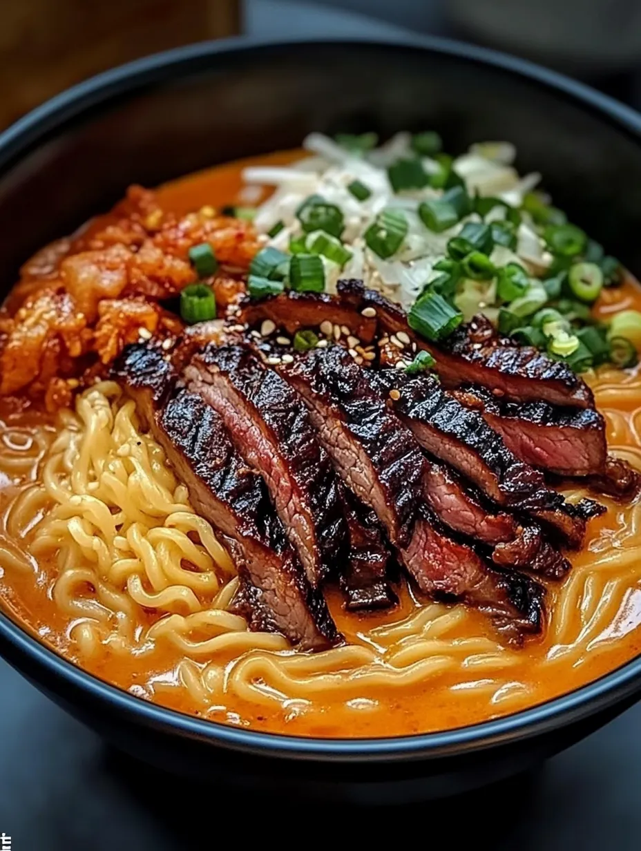 Eine Schüssel Nudeln mit Fleisch und Gemüse.