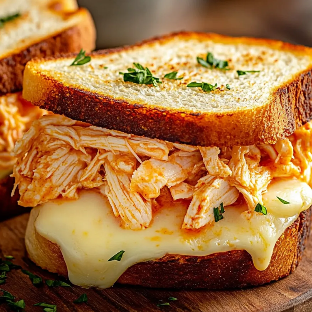 Ein Sandwich mit Fleisch und Käse liegt auf einem Holztisch.