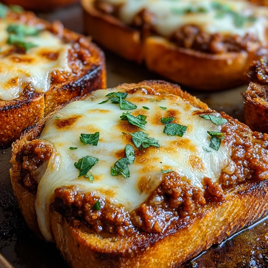 Eine Brotscheibe mit Fleisch und Käse drauf.