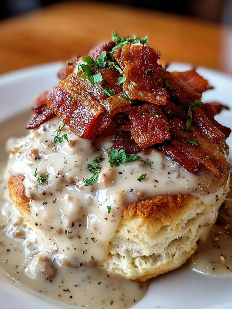 Bacon und Käse auf Brötchen.