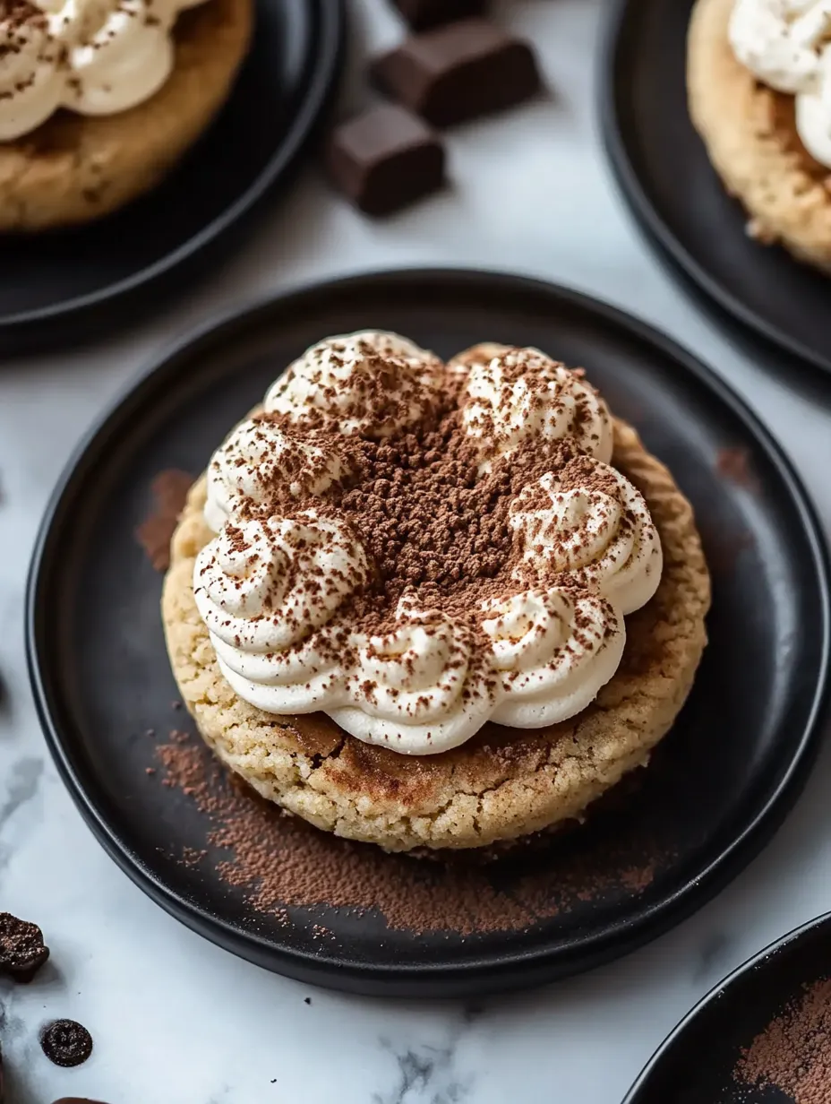 Ein Keks mit weißer Creme und Schokostückchen.
