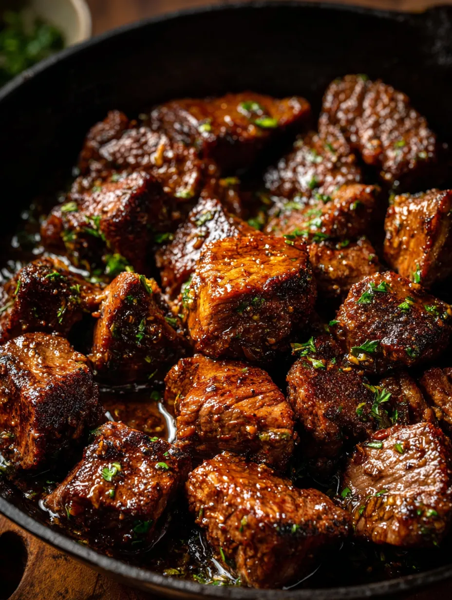 Eine Schale mit Fleisch, darauf frische Kräuter.