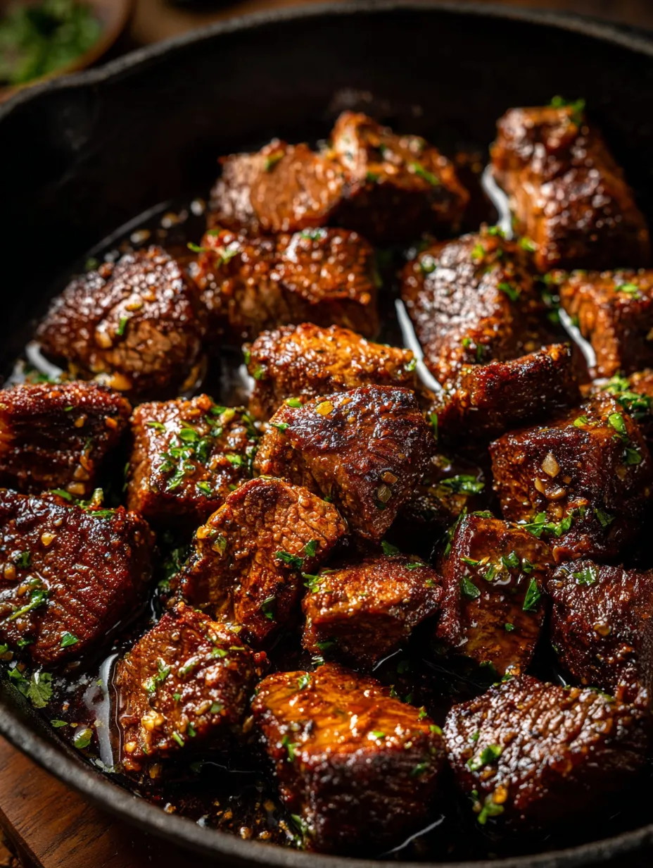 Ein Topf mit Fleisch und frischen Kräutern oben drauf.