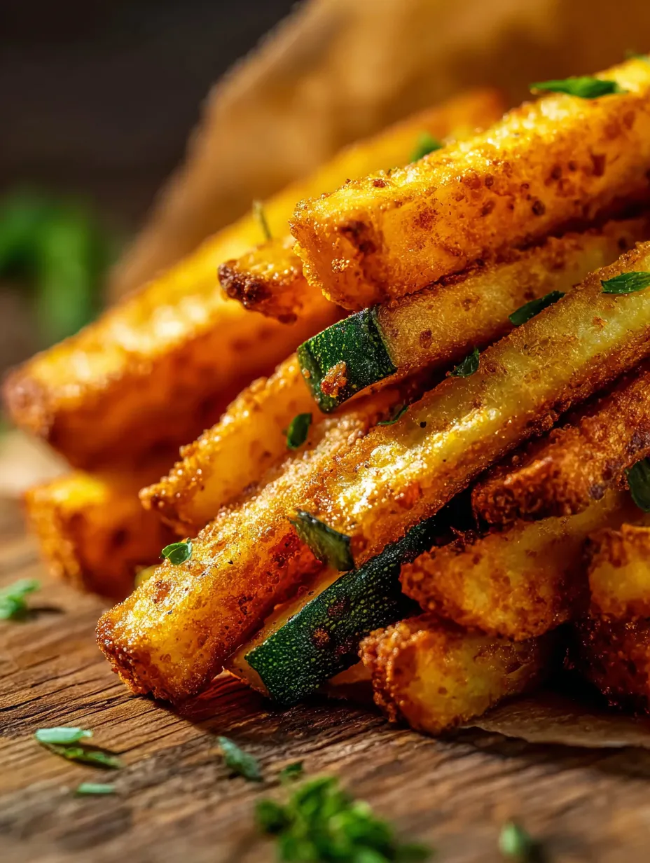 Ein Haufen Pommes mit grünen Kräutern obendrauf.
