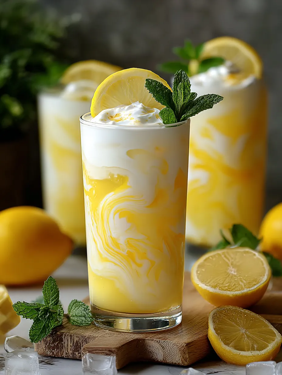 Ein Glas Zitronenlimonade mit einem Zitronenstück.