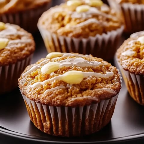 Ein Teller mit Muffins und Zuckerglasur.