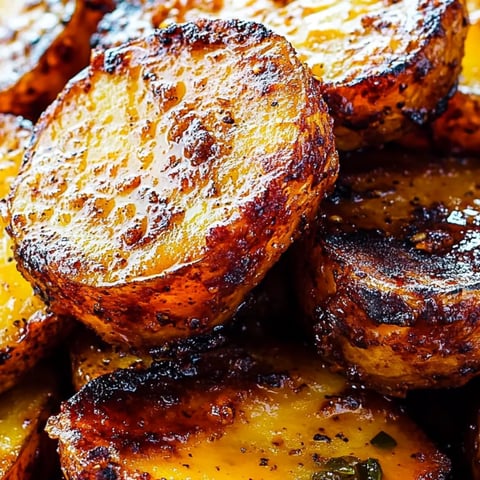 Ein Haufen gerösteter Kartoffeln.